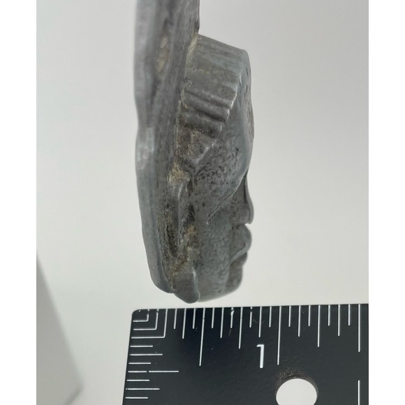 Art Nouveau Maiden Mask Cast Metal Furniture Mount Figural Architectural Salvage - Picture 7 of 11